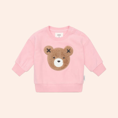 HUXBABY BLUSH FURRY HUXBEAR SWEATSHIRT