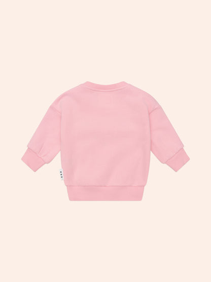 HUXBABY BLUSH FURRY HUXBEAR SWEATSHIRT