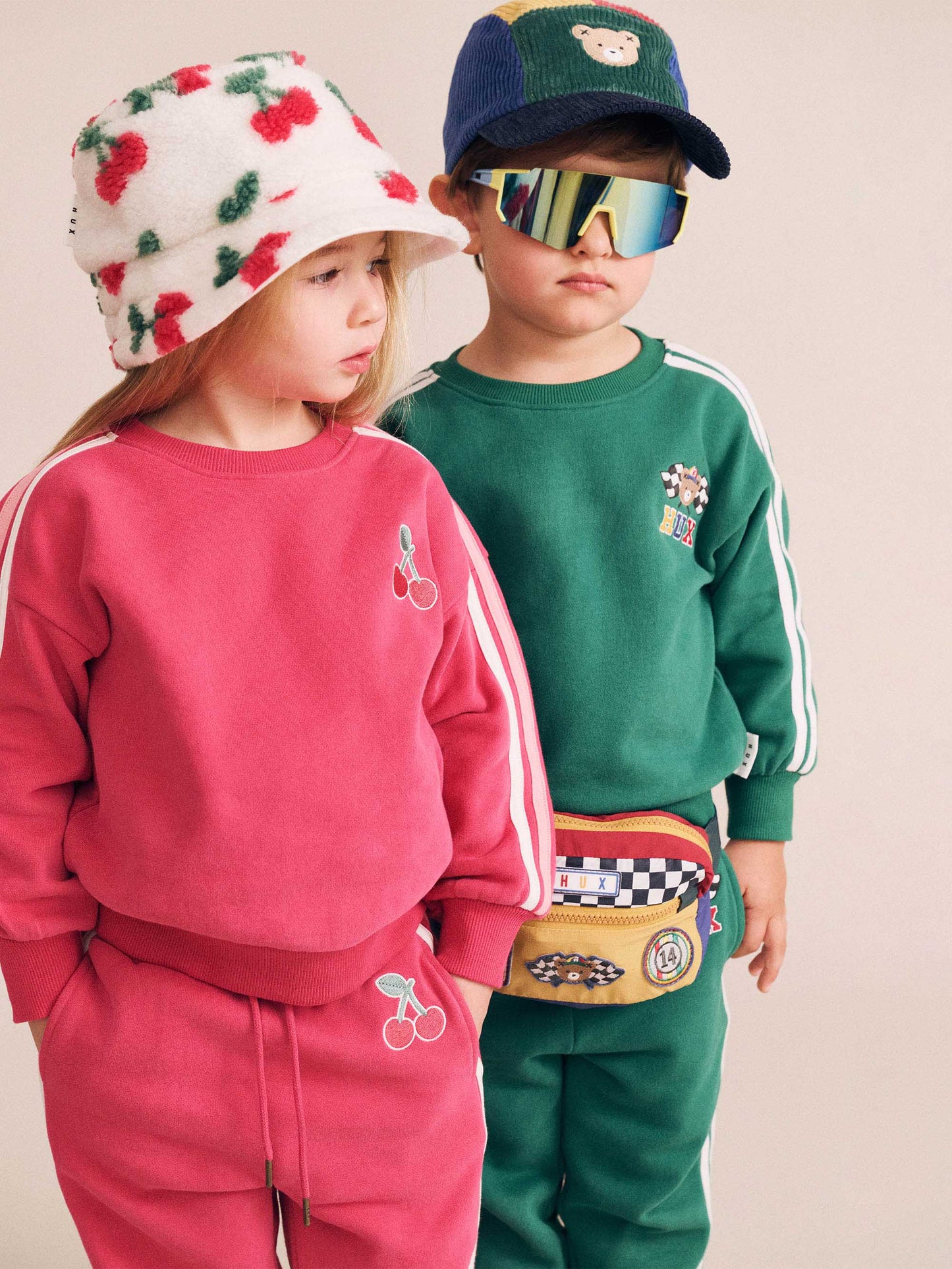 HUXBABY RACER STRIPE SWEATSHIRT | CHERRY