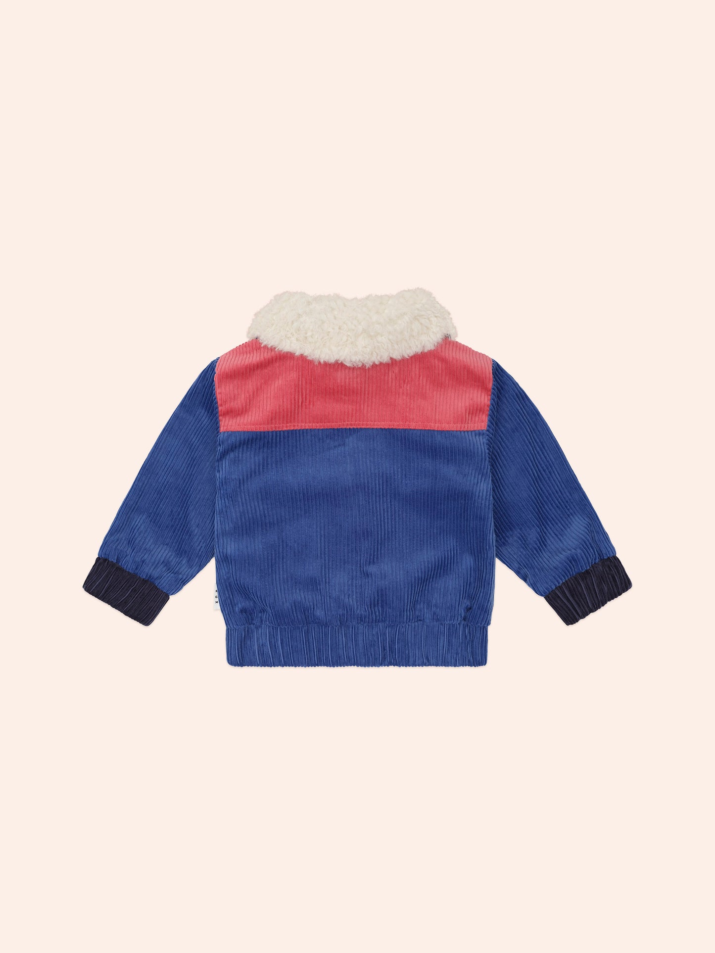 HUXBABY COLOUR BLOCK CORD JACKET | BLUE