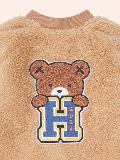 HUXBABY VARSITY HUX FURRY JACKET