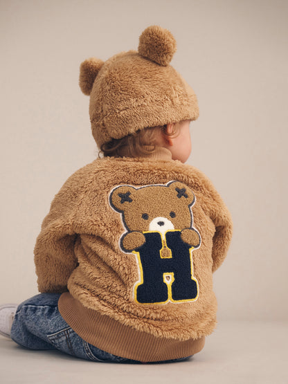 HUXBABY VARSITY HUX FURRY JACKET