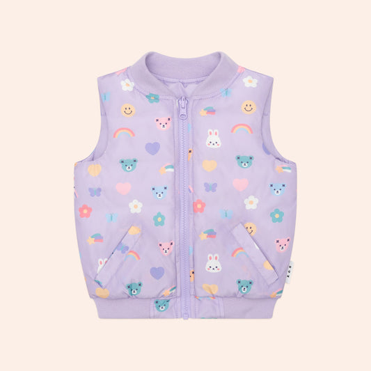 HUXBABY HUX EMOJI REVERSIBLE PUFFER VEST