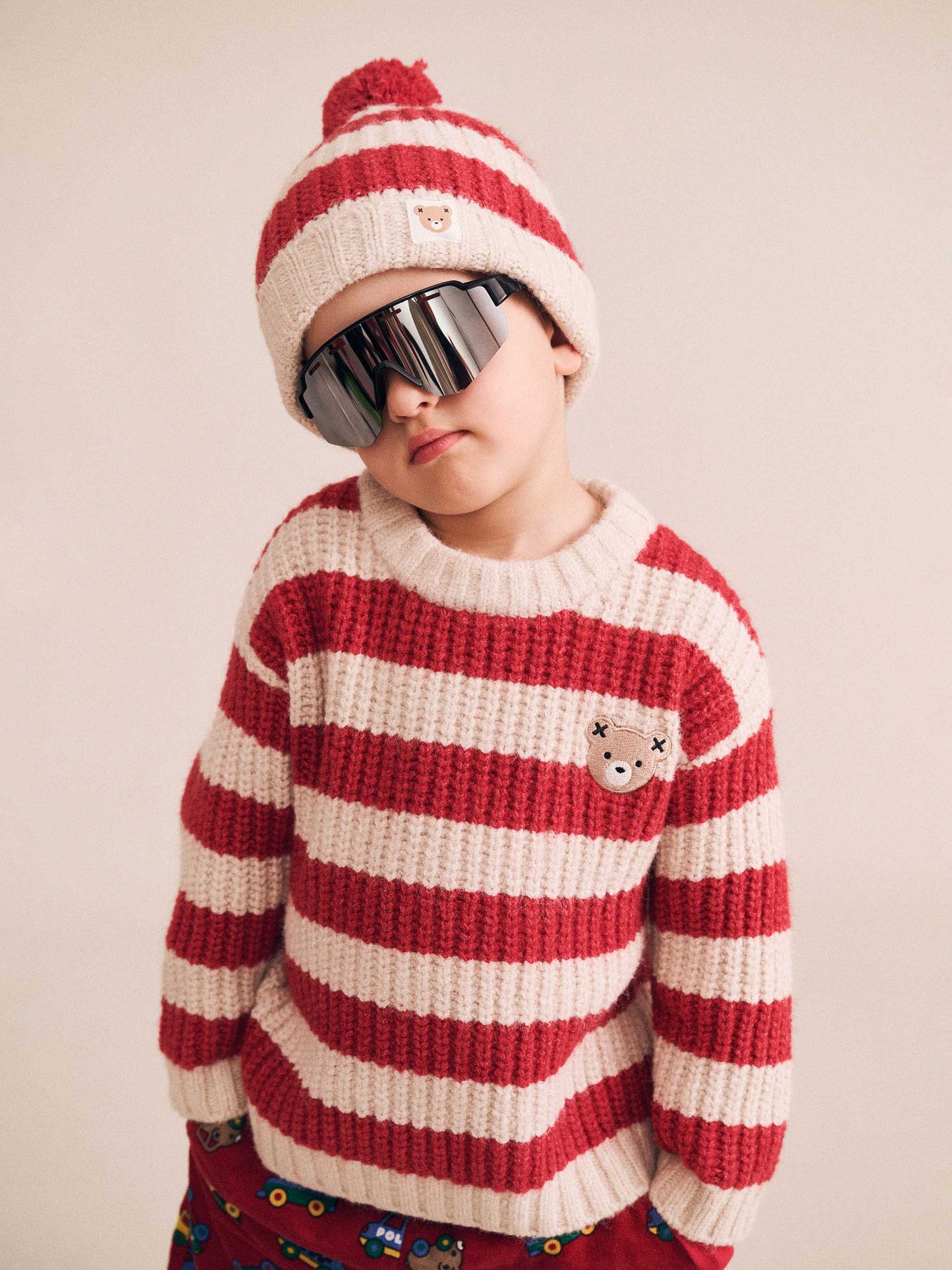 HUXBABY CLASSIC STRIPE JUMPER | RED