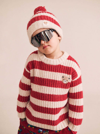 HUXBABY CLASSIC STRIPE JUMPER | RED