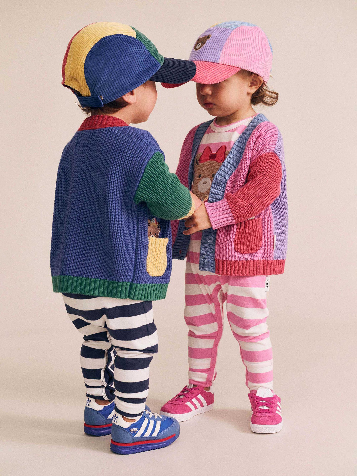 HUXBABY COLOUR BLOCK VARSITY HUX CARDI