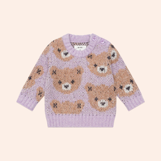 HUXBABY ORCHID HUXBEAR KNIT JUMPER