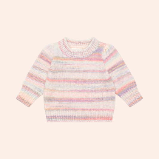 HUXBABY RAINBOW PUFF JUMPER