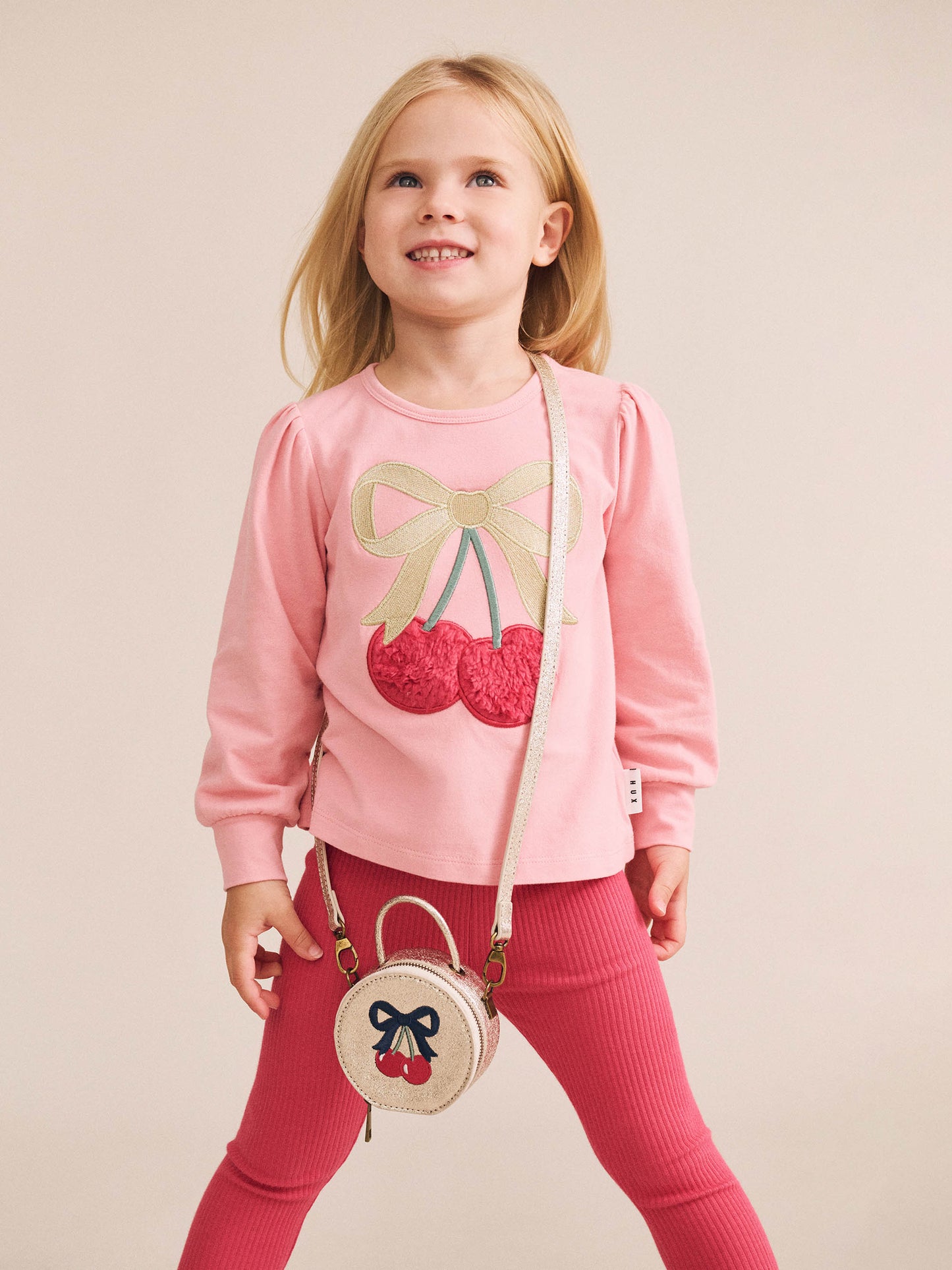 HUXBABY RIB LEGGING | CHERRY