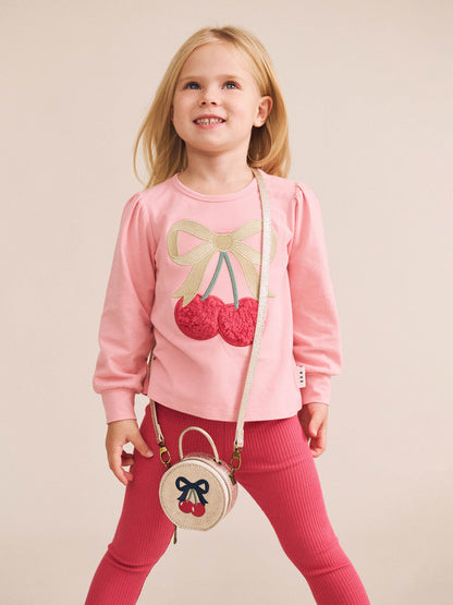 HUXBABY RIB LEGGING | CHERRY