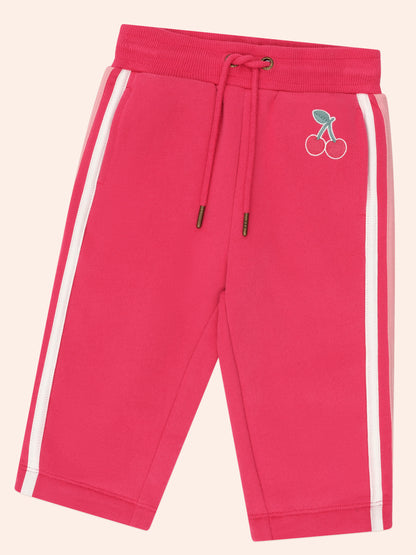 HUXBABY RACER STRIPE TRACKPANT | CHERRY