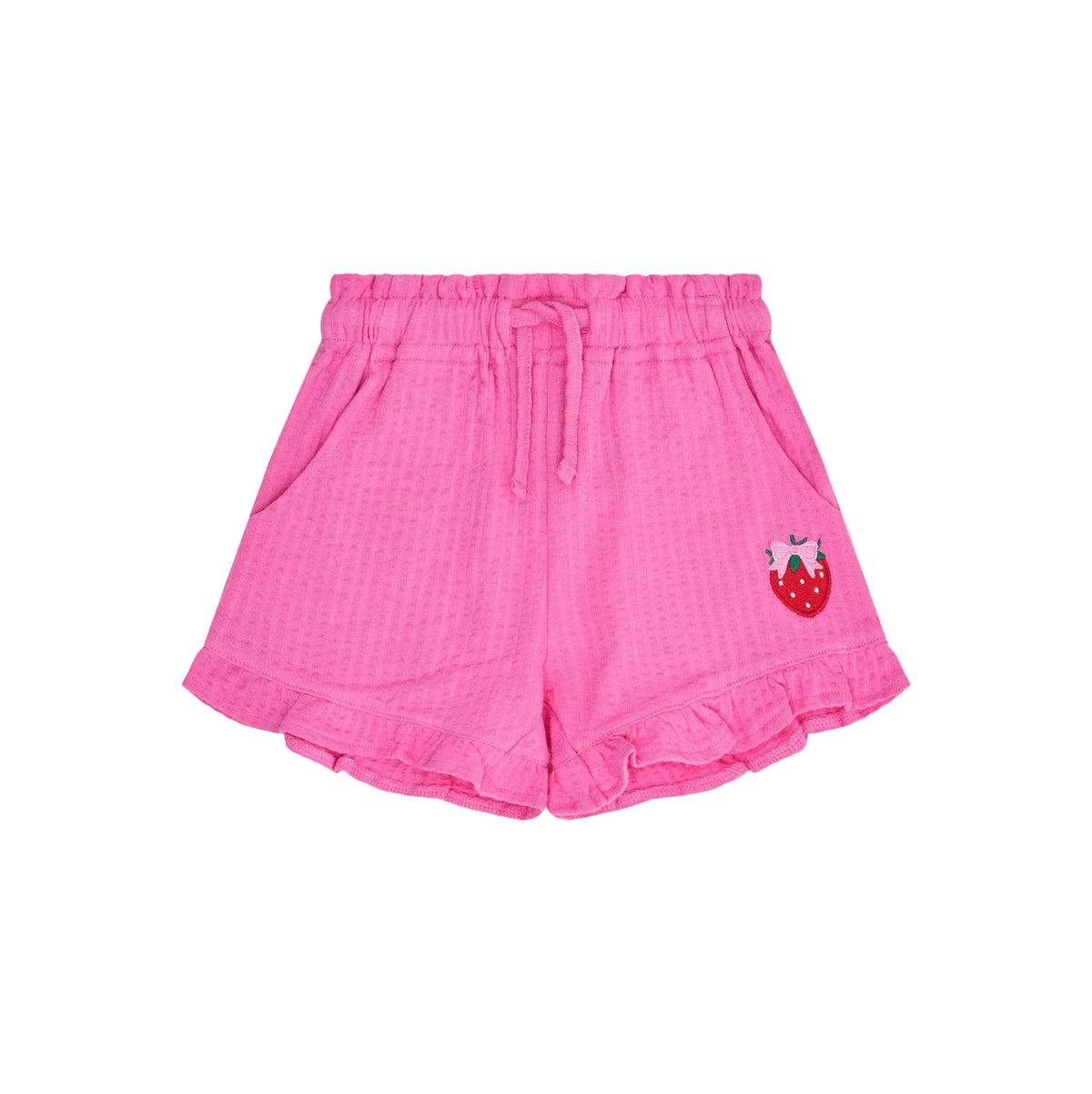 HUXBABY | SEERSUCKER FRILL SHORT | BERRY SWEET