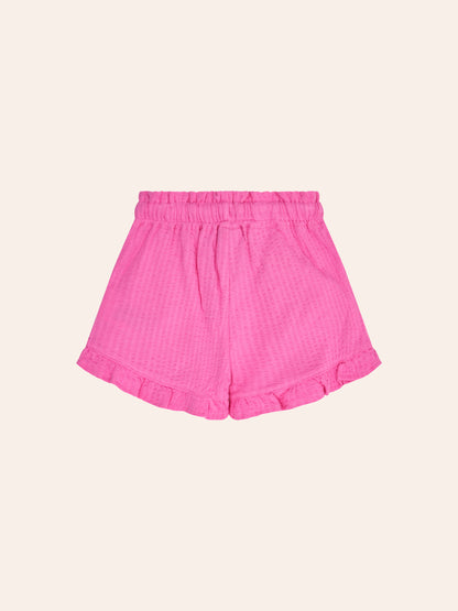HUXBABY | SEERSUCKER FRILL SHORT | BERRY SWEET
