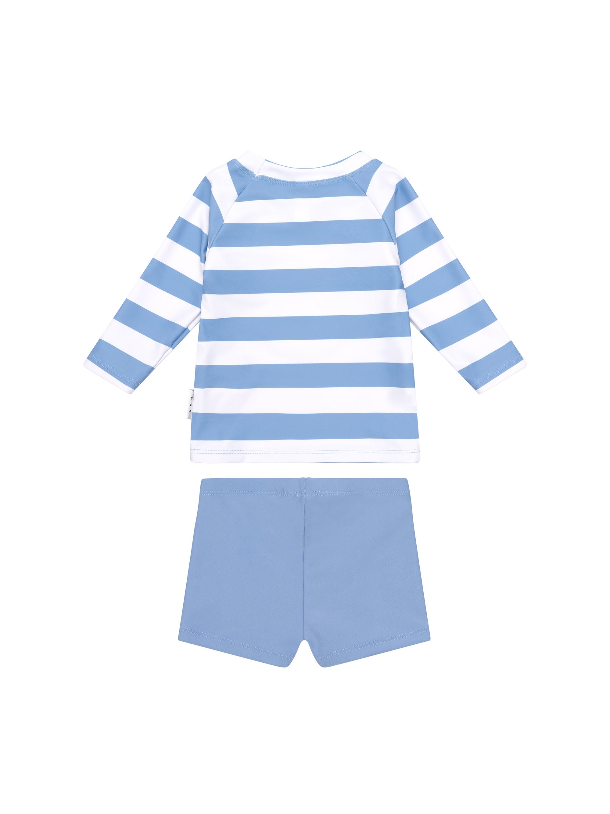 Huxbaby Long Sleeve Swim Suit Set - Cornflower Stripe