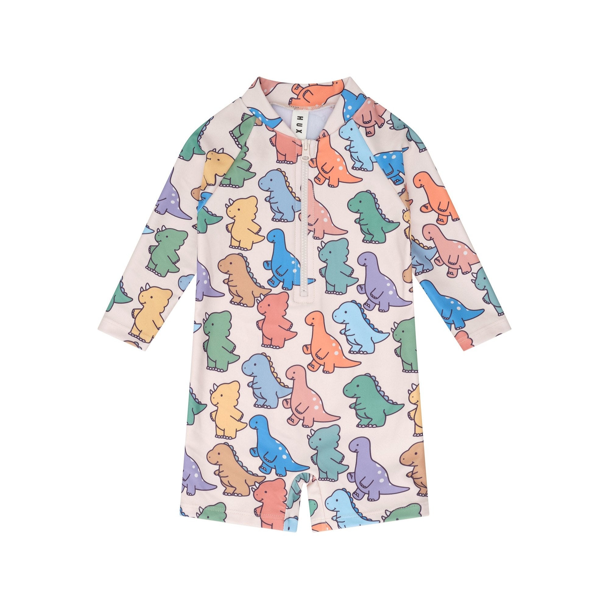 Huxbaby Long Sleeve Shortie Swimsuit - Dino Play