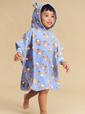 Huxbaby Poncho Beach Towel - Huxbear Cornflower