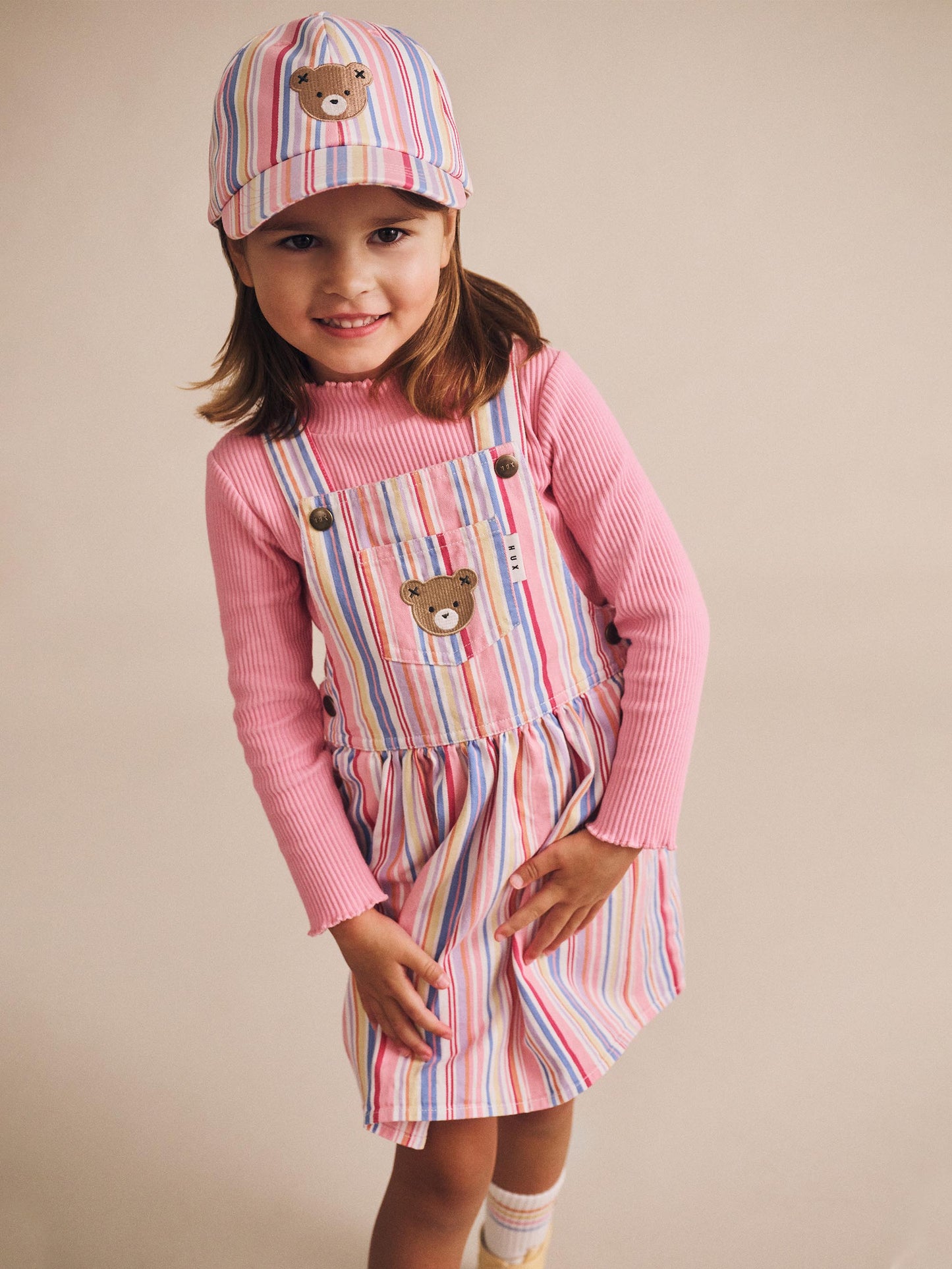HUXBABY PASTEL STRIPE HUXBEAR HAT