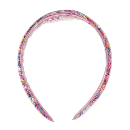 PINK POPPY RAINBOW HEARTS GLITTER HEADBAND