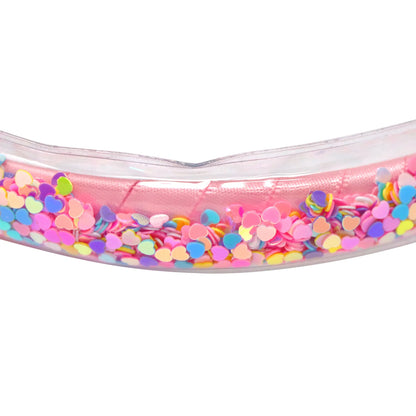 PINK POPPY RAINBOW HEARTS GLITTER HEADBAND