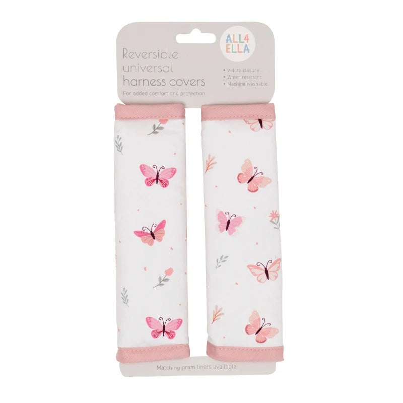 ALL 4 ELLA PRAM HARNESS COVER | SWEET BUTTERFLY