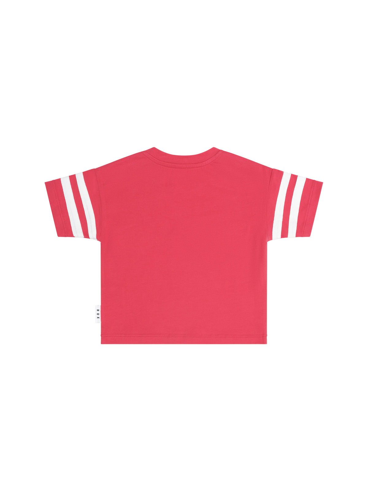 HUXBABY | SPORTY STRIPE SLOUCHY TEE | RED