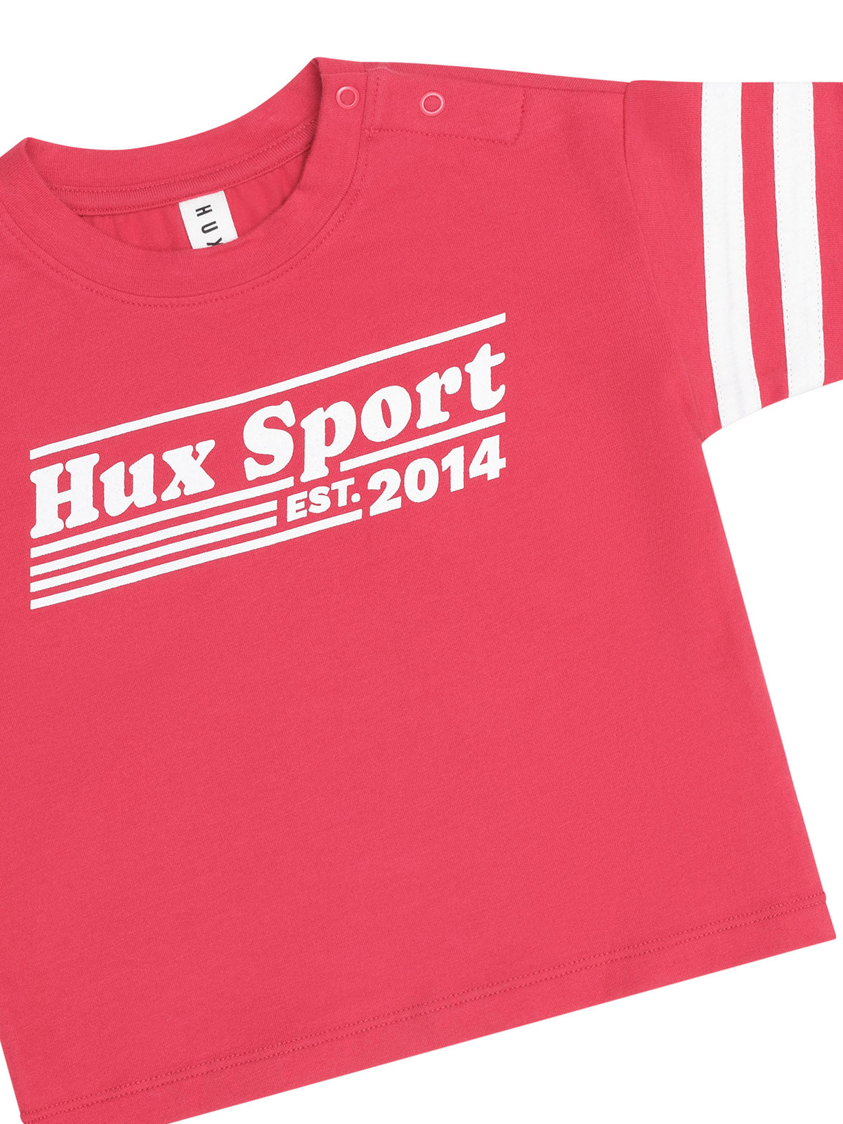 HUXBABY | SPORTY STRIPE SLOUCHY TEE | RED