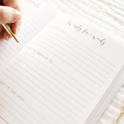 BLOSSOM AND PEAR PREGNANCY JOURNAL | HELLO LITTLE MAMA WHITE