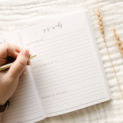 BLOSSOM AND PEAR PREGNANCY JOURNAL | HELLO LITTLE MAMA WHITE