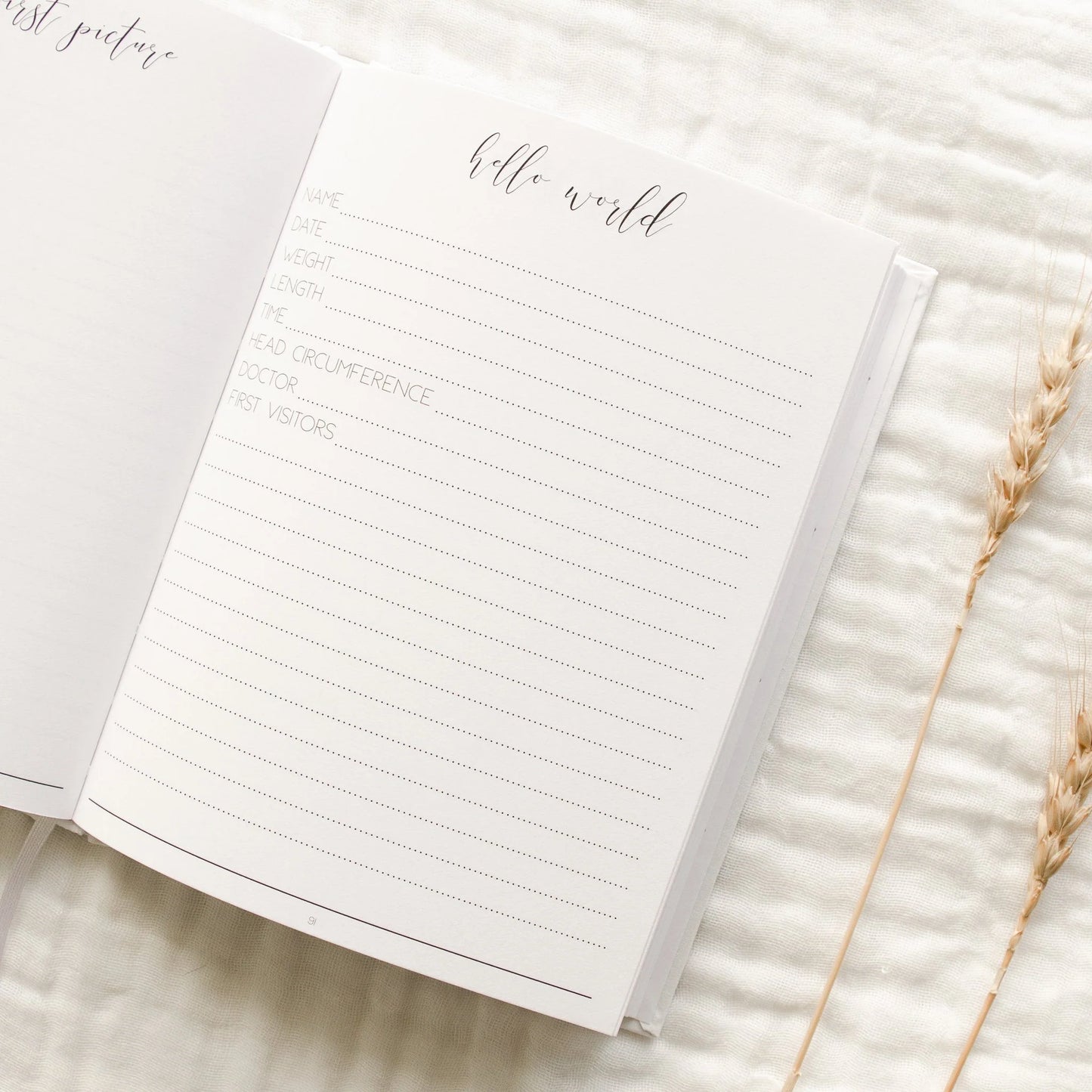 BLOSSOM AND PEAR PREGNANCY JOURNAL | HELLO LITTLE MAMA WHITE