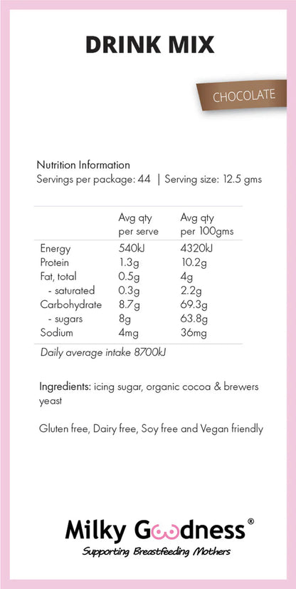 MILKY GOODNESS LACTATION CHOCOLATE DRINK MIX