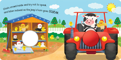 Kids Squeak Me Board Book - Beep Beep Farm