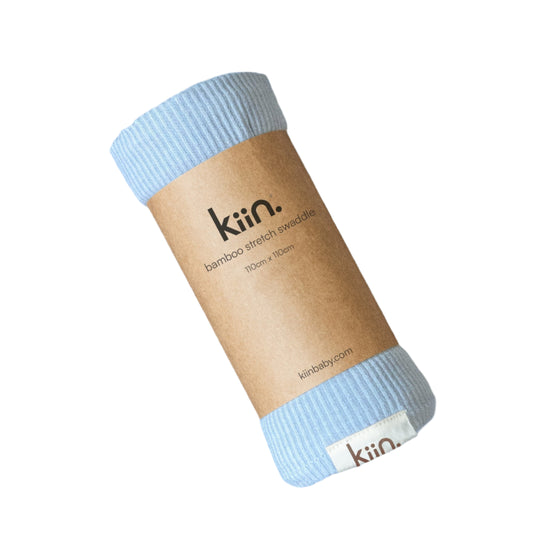 Kiin Bamboo Jersey Stretchy Wrap - Pastel Sky