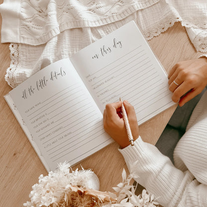 BLOSSOM AND PEAR BABY MEMORY BOOK | CLASSIC WHITE
