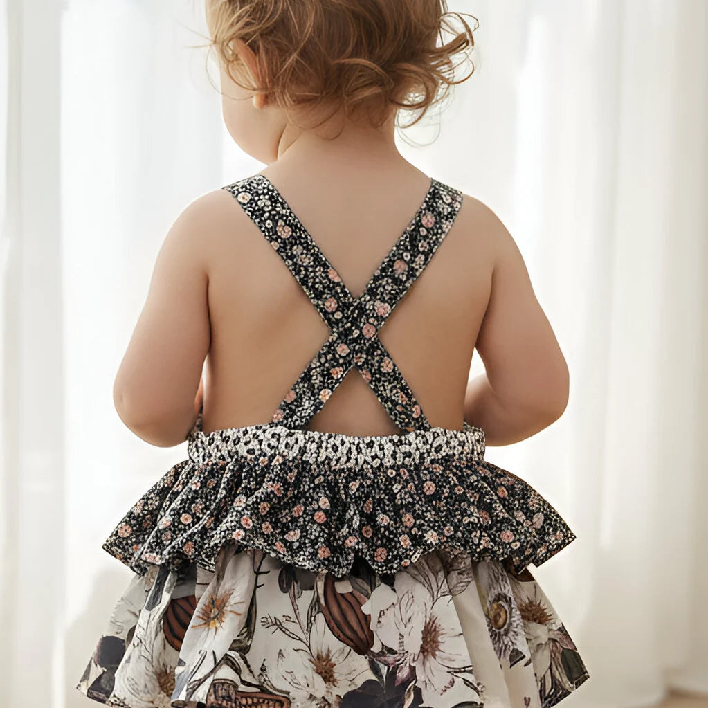 LOVE HENRY | FRILLY PLAYSUIT | MEADOW FLORALS