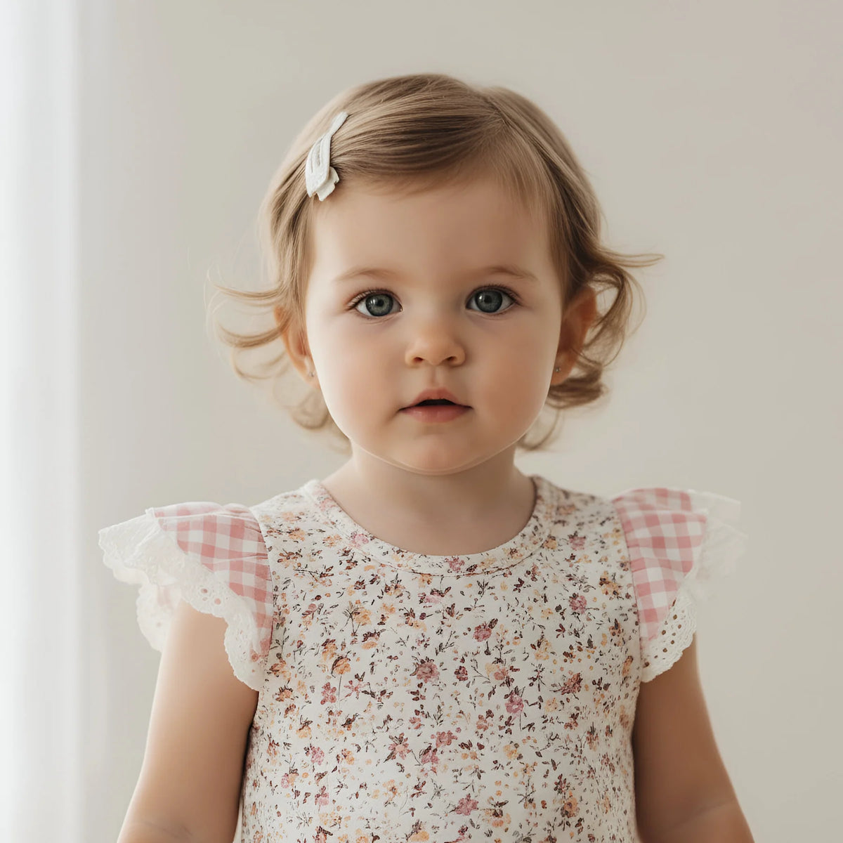 LOVE HENRY | GIRLS KNIT ROMPER | PETITE FLORAL