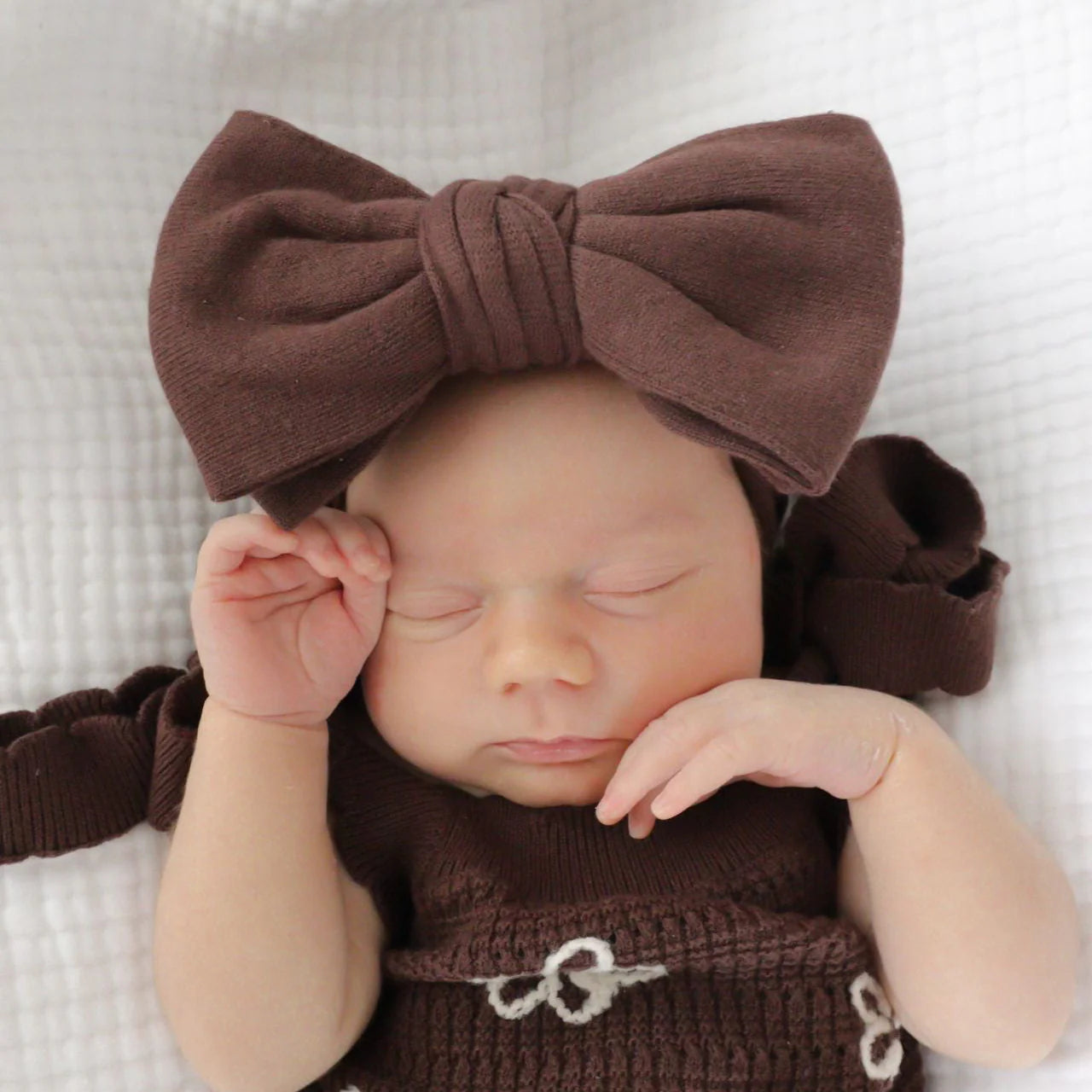 BLOSSOM AND PEAR KNIT HEADBAND | ESPRESSO - Angus & Dudley Collections