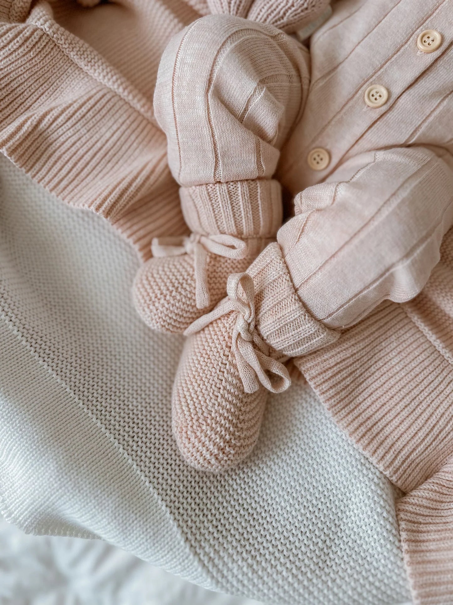 BLOSSOM AND PEAR KNIT BOOTIES | PINK LEMONADE