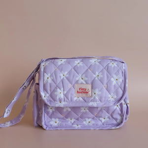 Tiny Harlow Convertible Doll's Nappy Bag Set - Lilac Daisy