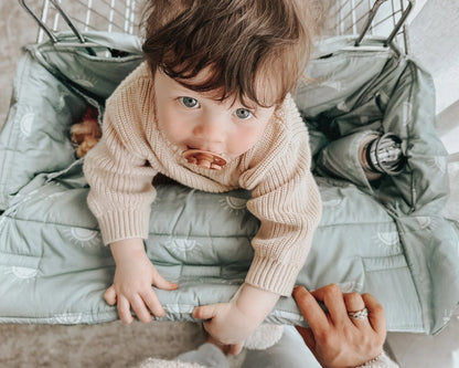 Bambella Designs Universal Padded Trolley Liner - Sage Sunshine