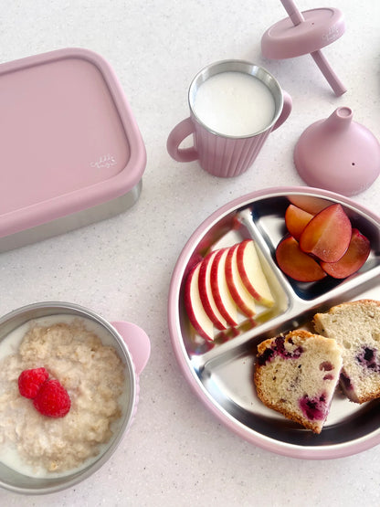 CUDDLEBUG & CO | STAINLESS STEEL BENTO BOX | CHERRY
