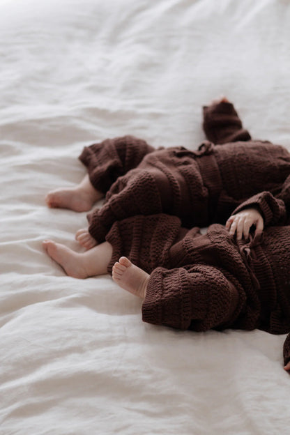 BLOSSOM AND PEAR KNIT SET | ESPRESSO - Angus & Dudley Collections