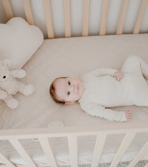 Bambella Waterproof Fitted Cot Sheet - Oat