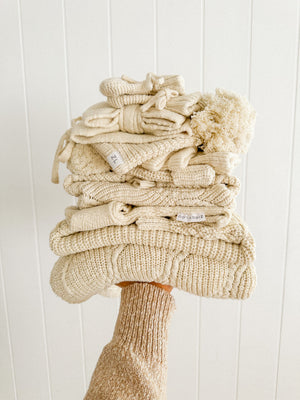 Ziggy Lou Knitted Blanket - Oat