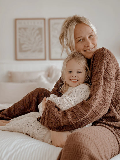 BLOSSOM AND PEAR KNIT SET | VANILLA LATTE