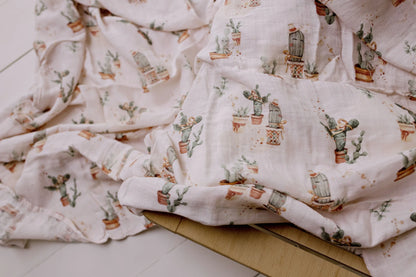 CONFETTI KIDZ ORGANIC MUSLIN WRAP | HAPPY CACTUS