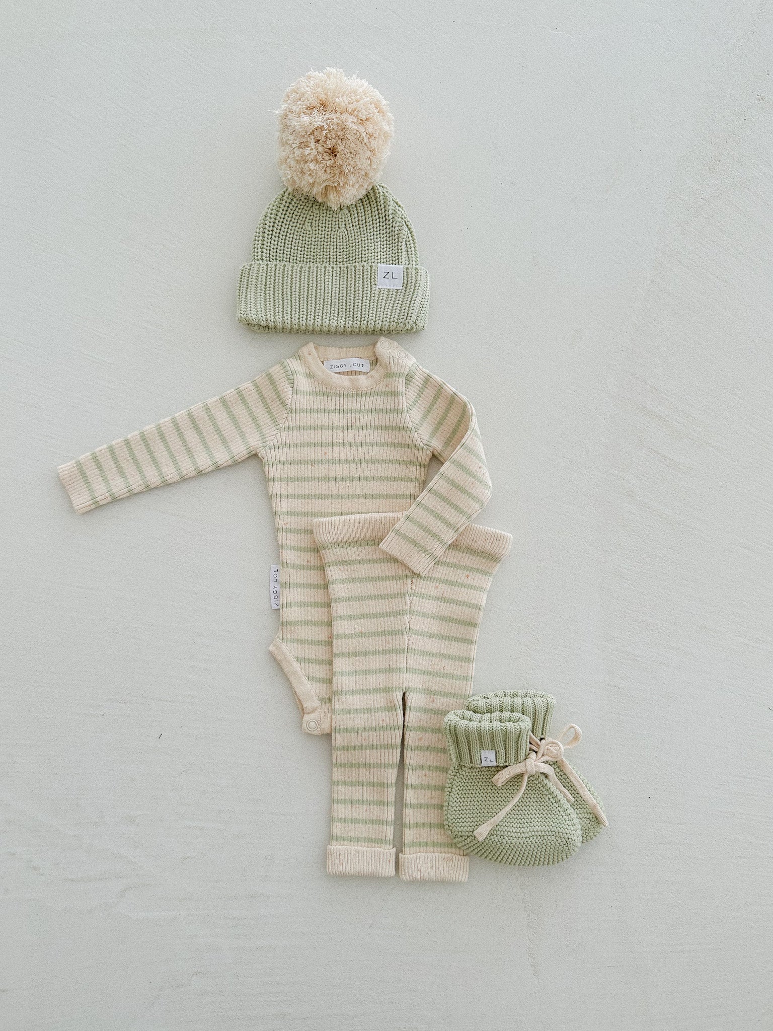 Ziggy Lou Knit Bodysuit - Biscotti Stripe