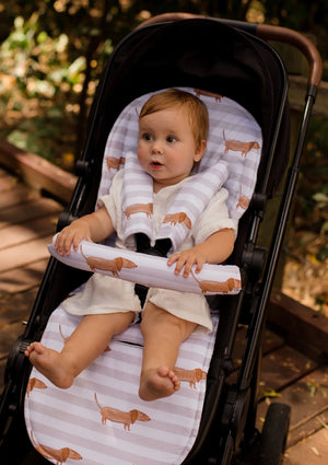 Bambella Designs Reversible Pram Liner - Dachshund Days