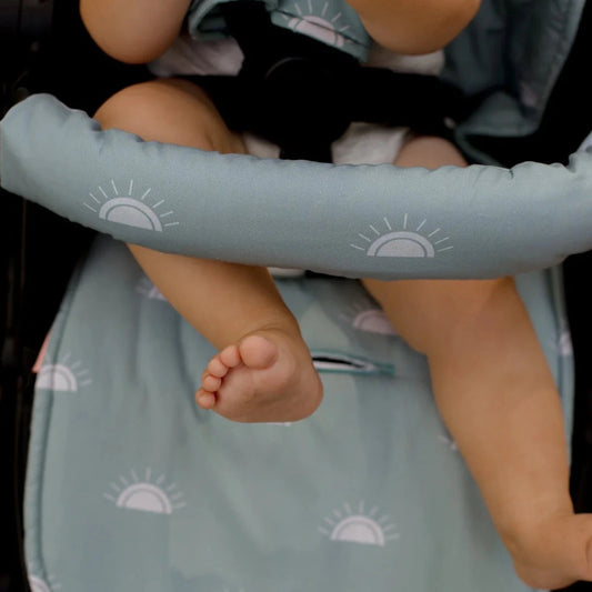Bambella Designs Pram Bar Cover - Sage Sunshine