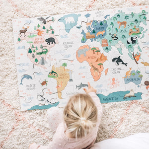 Mindful Kids Floor Puzzle 48 Piece - World Map