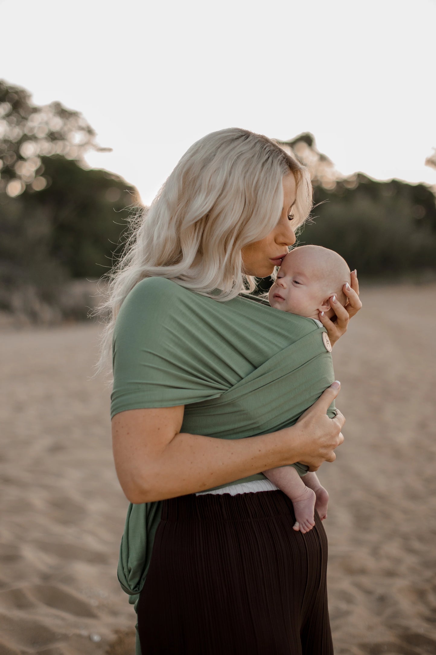 Joey Mama Baby Wrap Carrier - Forrest Sage